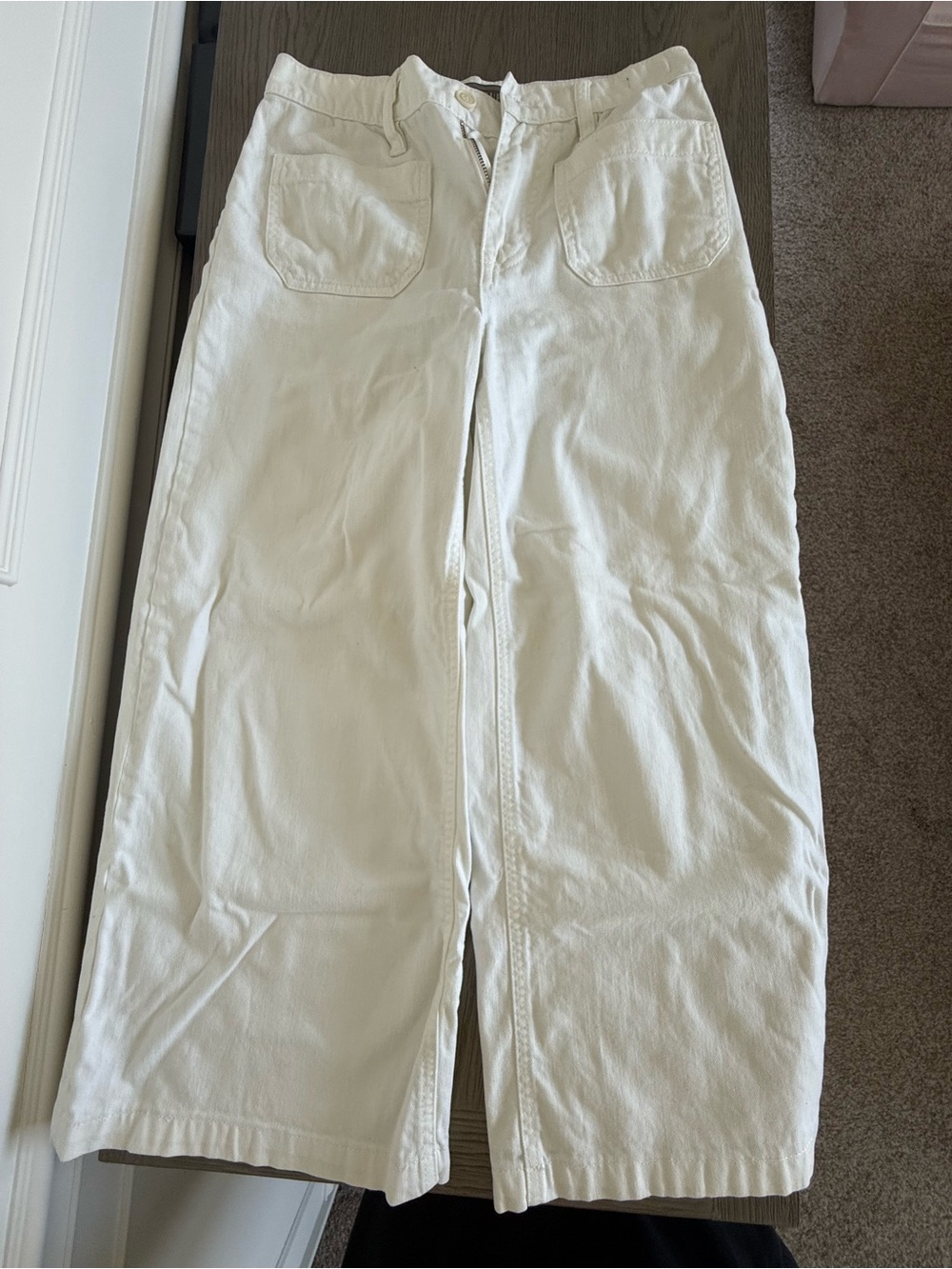 J.Crew Point Sur Wide Leg Denim Cropped Jeans